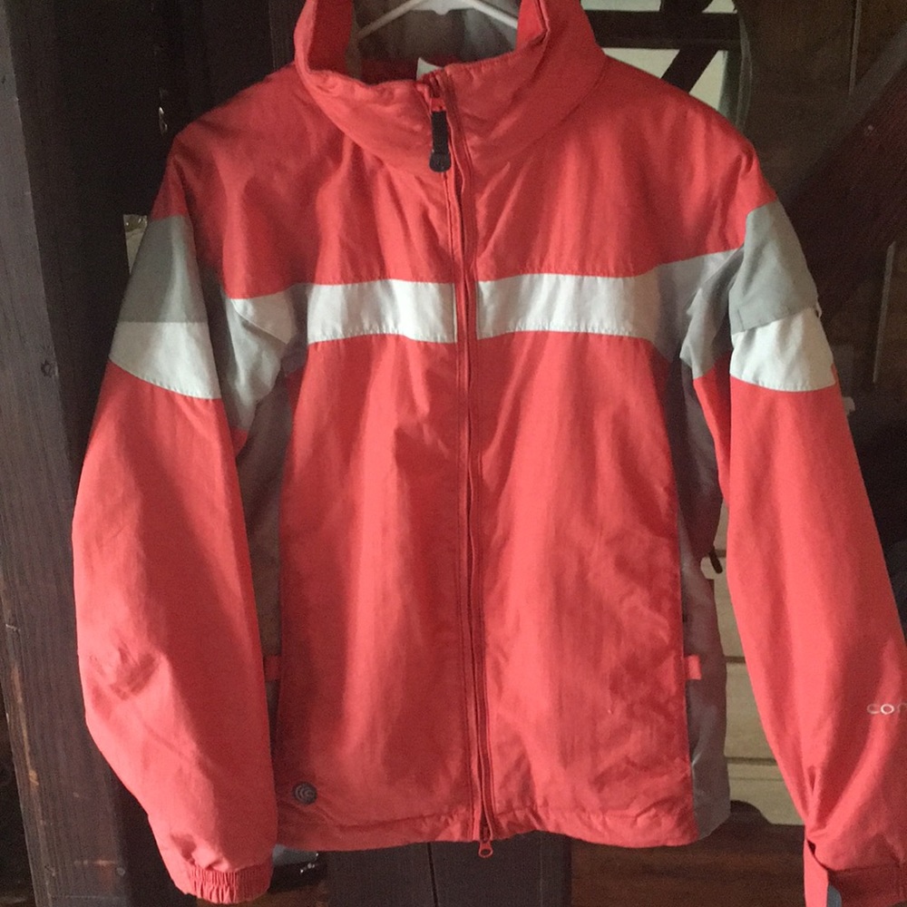 Coral Columbia fleece-lined ski jacket 🎿🏂